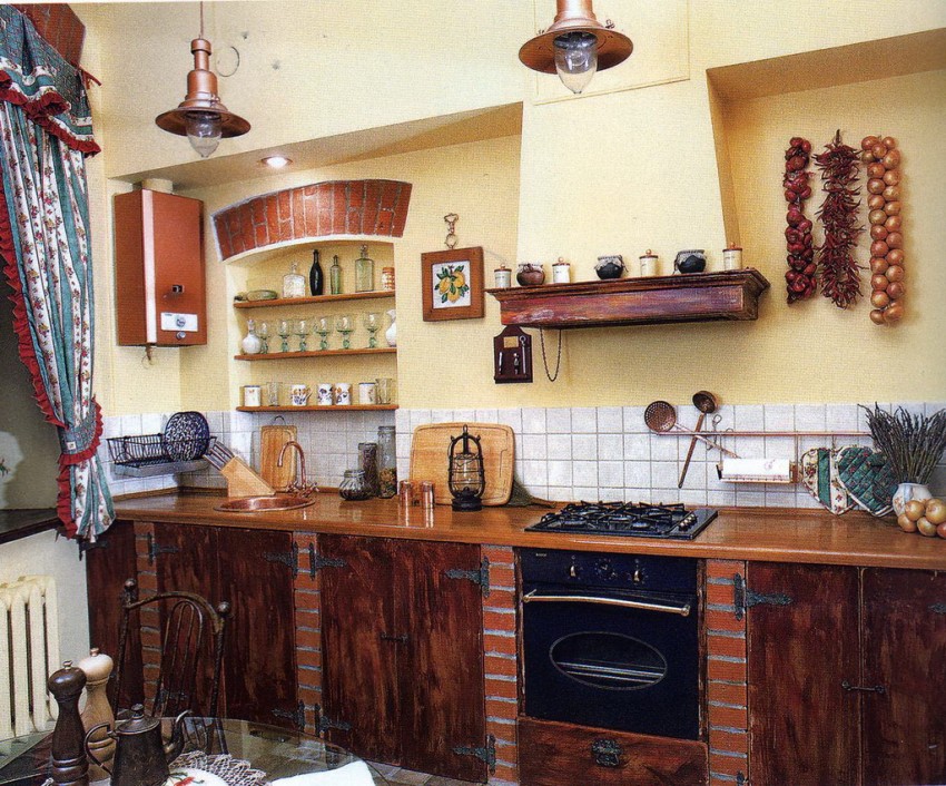 Деревенская кухня - особенности интерьера и оптимальные стили загородного дизайна (120 фото)