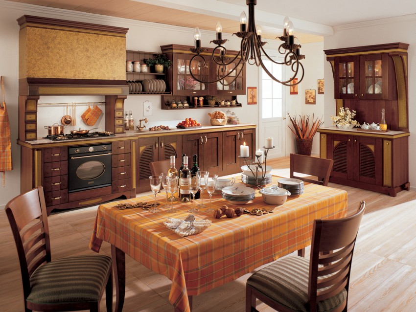 Деревенская кухня - особенности интерьера и оптимальные стили загородного дизайна (120 фото)