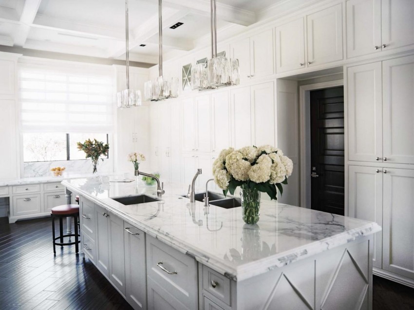 Кухня в белых цветах - современные и стильные идеи применения красивых вариантов. 120 фото новинок дизайна