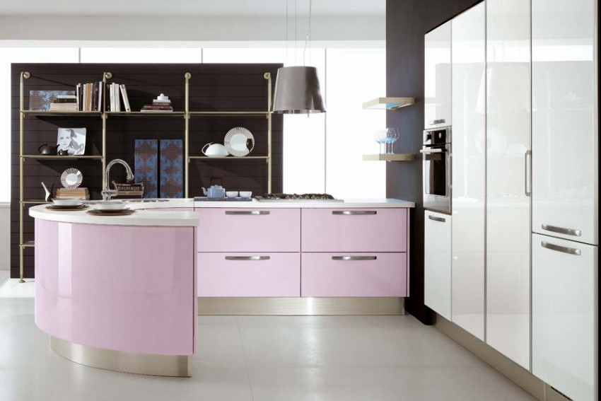 Розовая кухня - особенности применения розового цвета в кухонном интерьере