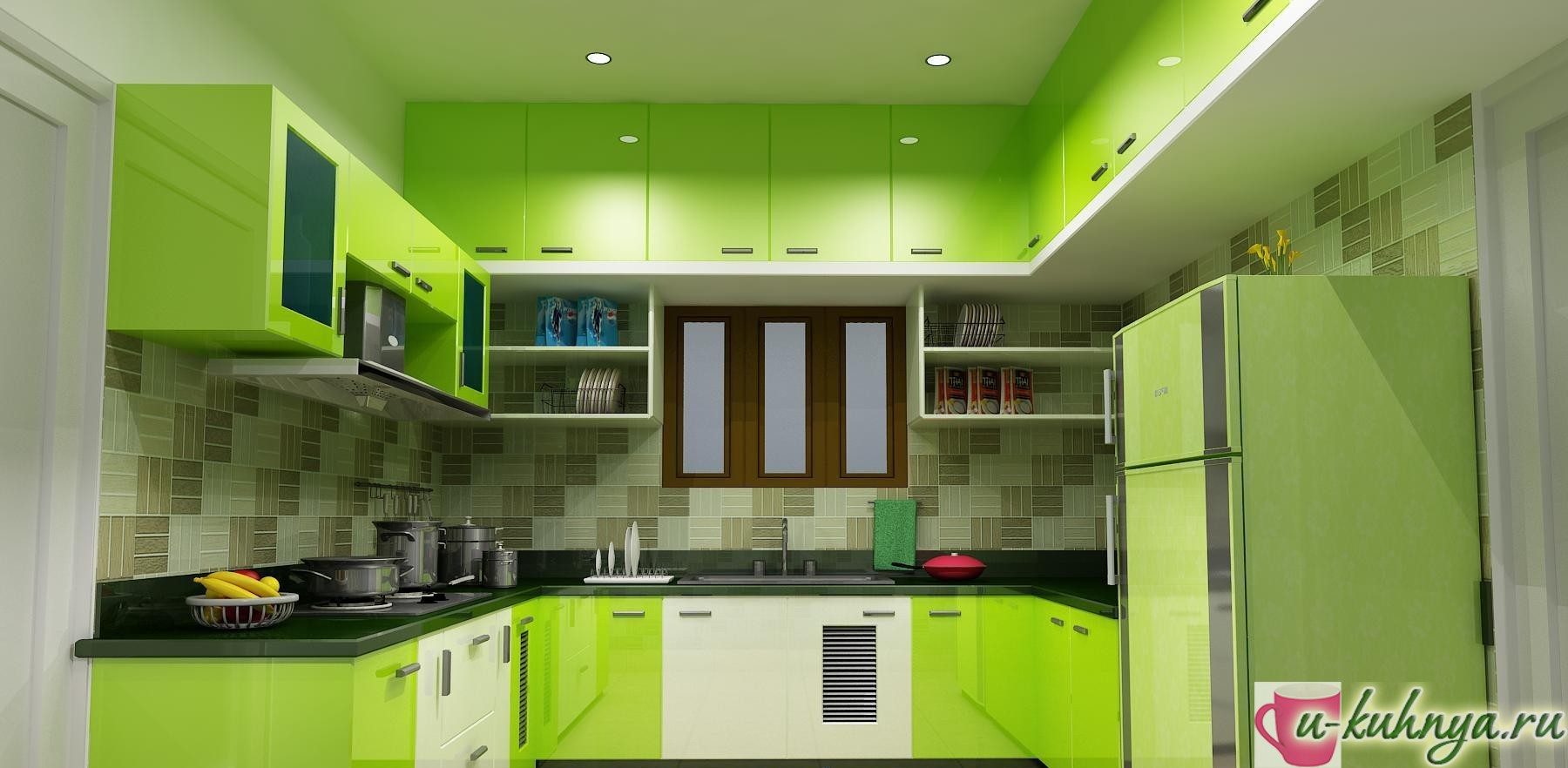 зеленая кухня в интерьере фото
