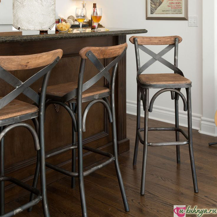 низкие барные стулья для кухни