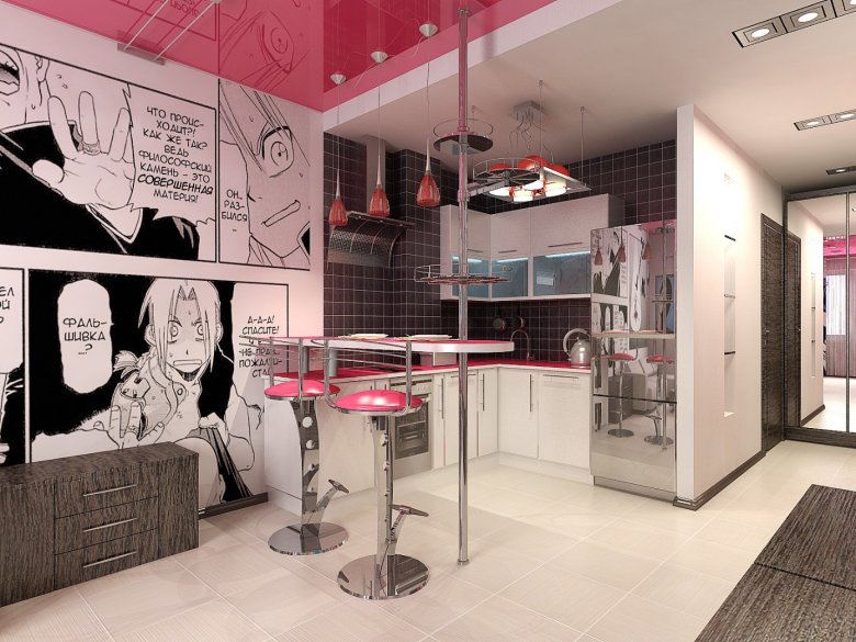 Кухня в стиле поп-арт - 60 фото идей стильного дизайна